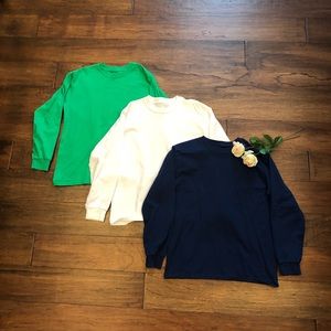 3 Boys Long Sleeve T Shirts. Size L.